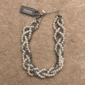 NWT Sugarfix by BaubleBar Pearl Chain Necklace